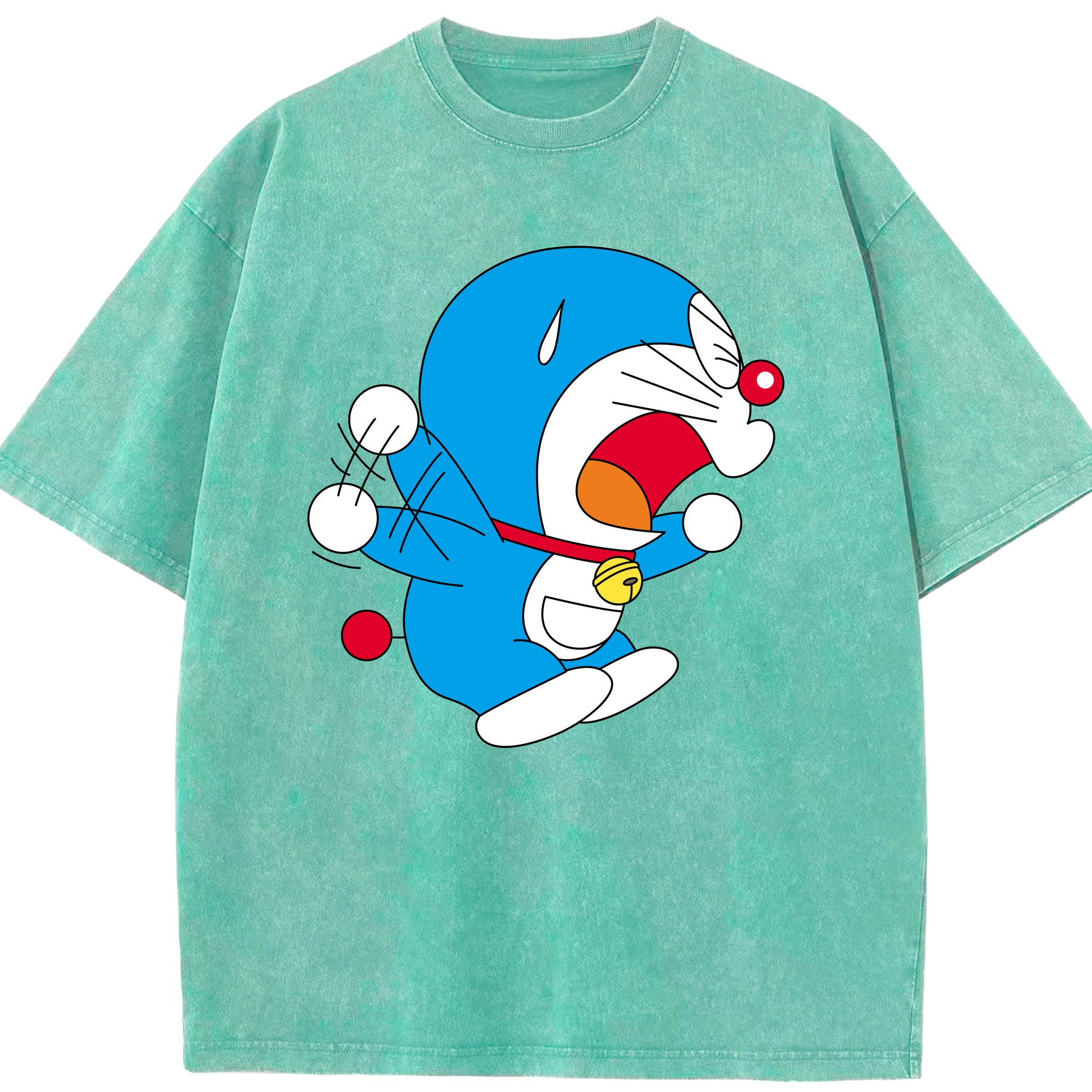 （画像用） ドラえもん Doraemon 綿100% ヴィンテージ風 半袖Tシャツ（フロントプリント）